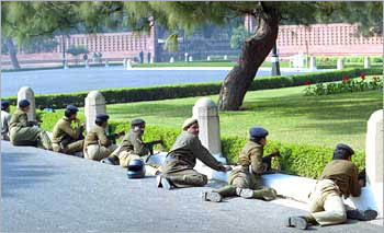 CRPF Taking Positions near the Campus