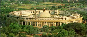 The Top View of the Indian Parliament
